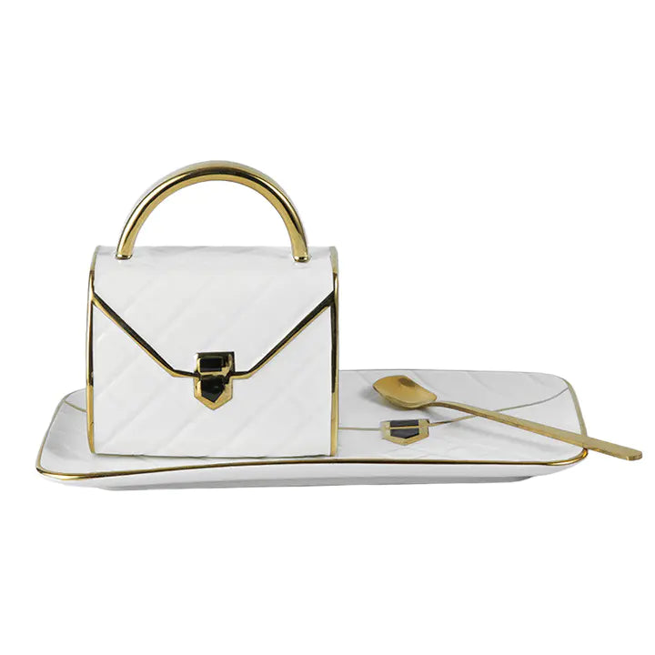 Bag shape-ceramic plate