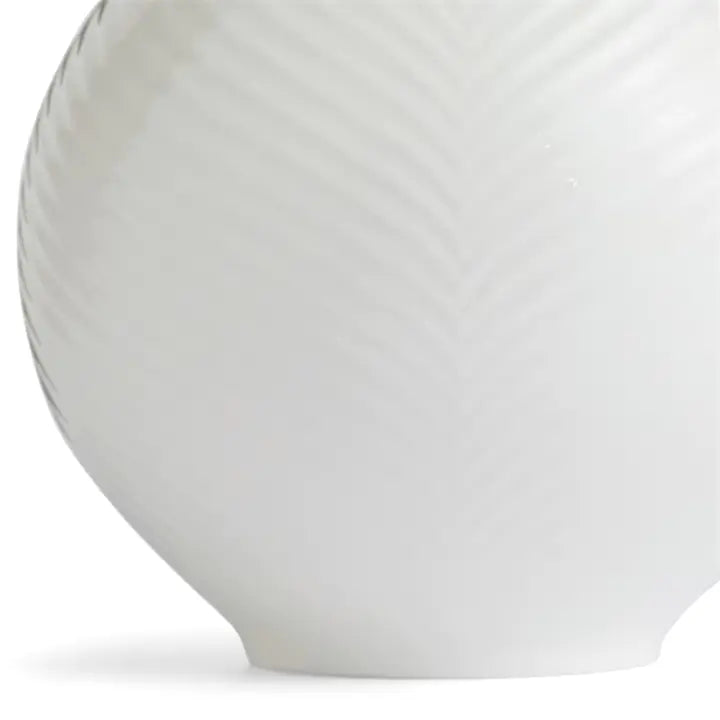 WHITE FOLIA BULB VASE
