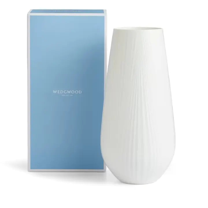 WHITE FOLIA VASE TALL