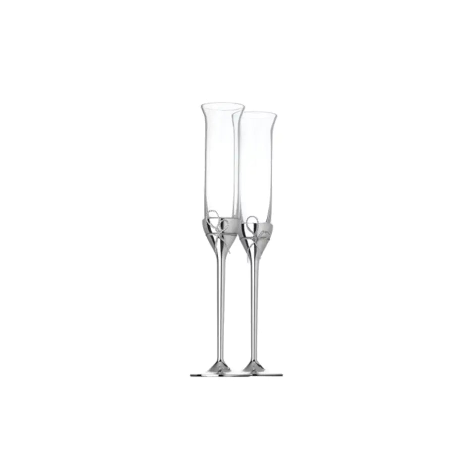 LOVE KNOTS TOASTING FLUTES, PAIR