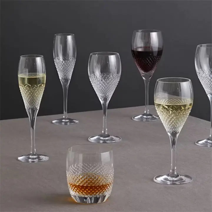VERA WANG DIAMOND MOSAIC GOBLET PAIR