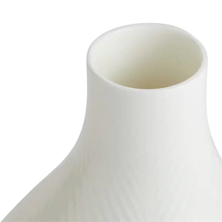 WHITE FOLIA BULB VASE
