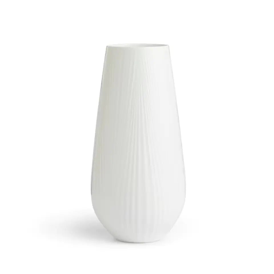 WHITE FOLIA VASE TALL