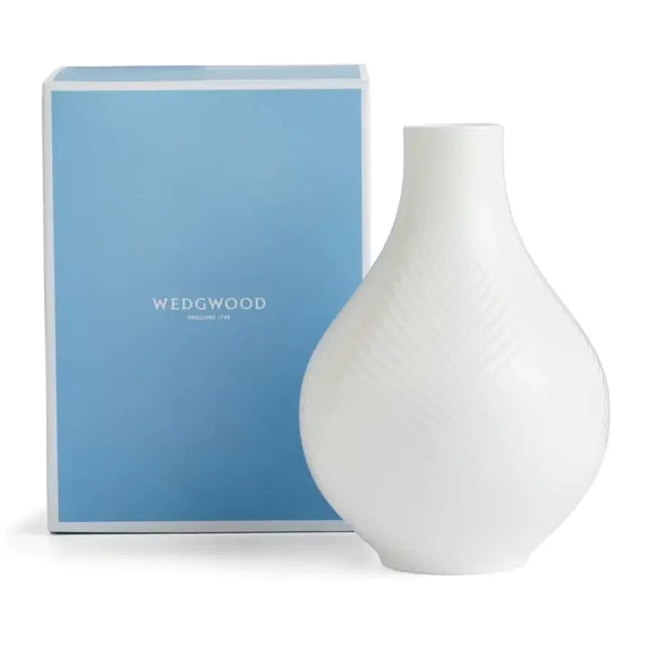 WHITE FOLIA BULB VASE
